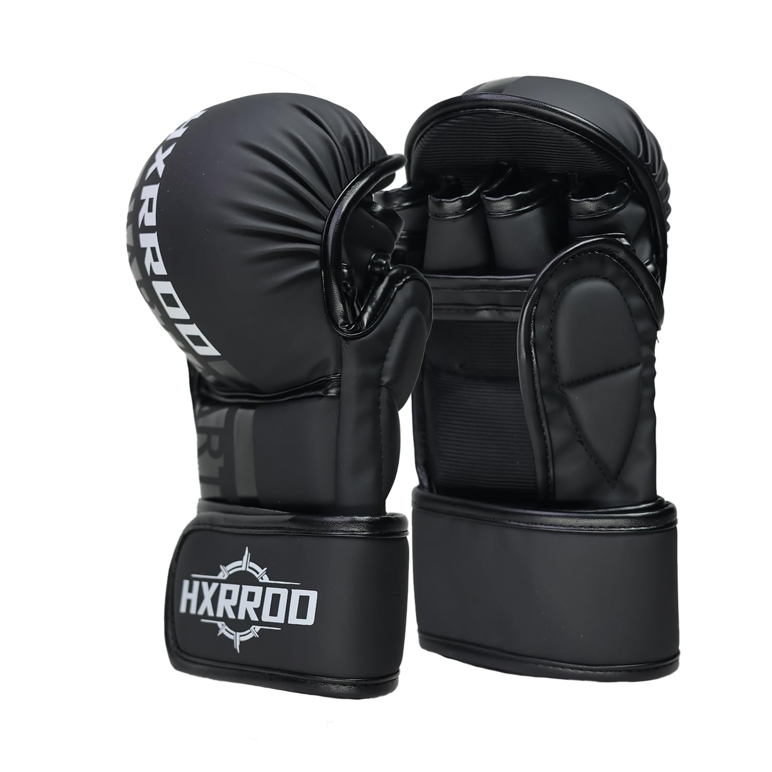 MMA Gloves Sparring Grappling Kick Boxing Gloves Hybrid Open Palm Martial Arts Mitts Light Weight for Martial Arts Sparring Karate Muay Thai Boxing Punching Bag Combat Sports Training Gloves