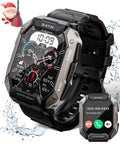 Smart Watch for Men，with Answer/Make Call 100+ Sports Modes Fitness Smart Watch IP68 Waterproof 80 Days Extra-Long Battery Heart Rate/Blood Oxygen/Sleep Monitor Smartwatch for Android and iOS