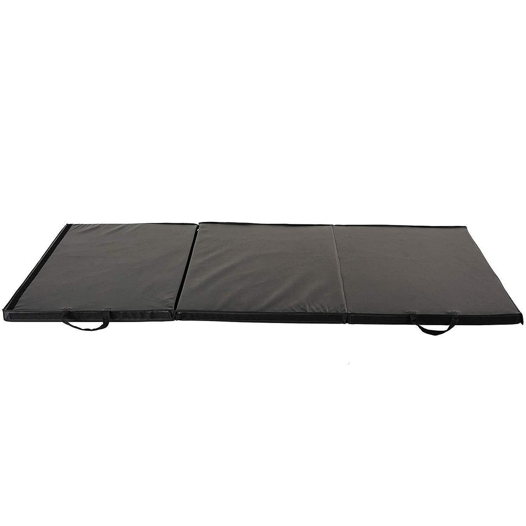 Sunny Health & Fitness Folding Gymnastics Tumbling Mat - Extra Thick with Carry Handles - for Exercise Yoga Fitness Aerobics Martial Arts Cardio