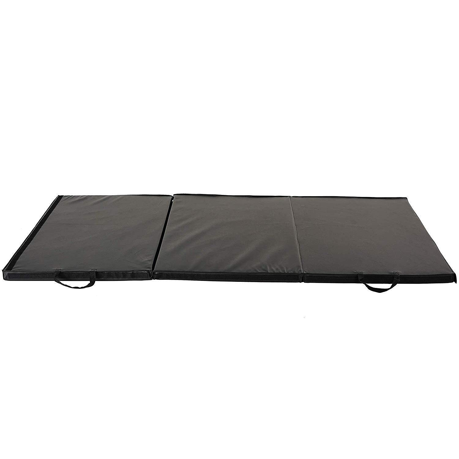Sunny Health & Fitness Folding Gymnastics Tumbling Mat - Extra Thick with Carry Handles - for Exercise Yoga Fitness Aerobics Martial Arts Cardio